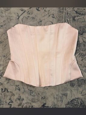 Zara Strapless Blush Pink Corset Top